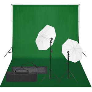 vidaXL Fotostudioset met verlichtingsset en achtergrond