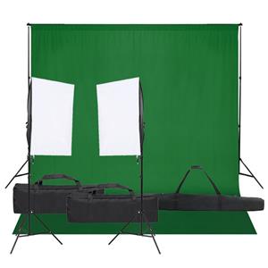 vidaXL Fotostudioset met verlichtingsset en achtergrond