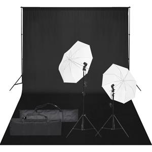 vidaXL Fotostudioset met verlichtingsset en achtergrond