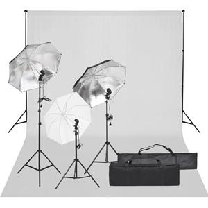 vidaXL Fotostudioset met verlichtingsset en achtergrond