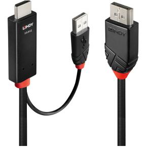 LINDY Monitor Adapter [1x HDMI-stekker, USB 3.2 Gen 1 stekker A (USB 3.0) - 1x DisplayPort stekker] 41500