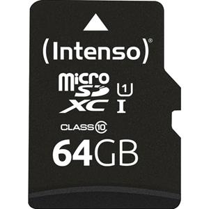 Intenso 64GB microSDXC Performance microSD-kaart 64 GB Class 10 UHS-I Waterdicht