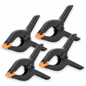 CARUBA Achtergrond Klem Zwart/Oranje Large (4 stuks)