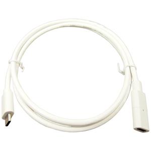 Cliff USB-C kabel USB-C bus, USB-C stekker 1 m Wit Vergulde steekcontacten FCR72003W