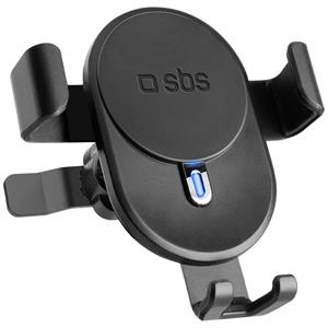 Sbs mobile Auto-Halterung 15 W Wireless mit Gravity-Verschluss mit Schnellladung Ventilatierooster Telefoonhouder voor in de auto Met inductielader 85 mm (max)