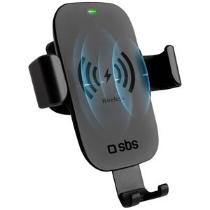 Sbs mobile Auto-Halterung Wireless Gravity mit Schnellladung Ventilatierooster Telefoonhouder voor in de auto Met inductielader 55 - 90 mm