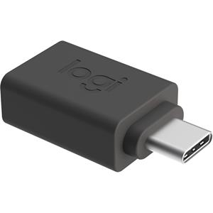 Logitech USB-C Adapter [1x USB-C stekker - 1x USB 3.2 Gen 1 bus A (USB 3.0)] Logi USB C to A