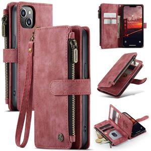 Caseme  iPhone 14 - Portemonnee hoes - Rood
