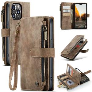 Caseme  iPhone 14 Pro Max - Portemonnee hoes - Bruin