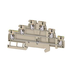 Weidmüller 2817990000 Doorgangsklem Push-In-klem, Steekaansluiting Donkerbeige 50 stuk(s)