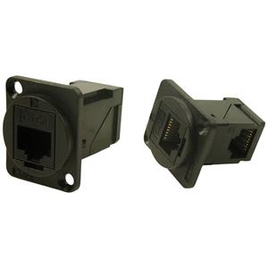 Cliff RAFT CAT6 RJ45 CSK ZWART CP30252 Adapter, inbouw Zwart 1 stuk(s)