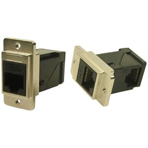 Cliff VLIEGTUIG METAAL DUALSLIM CAT6 M3 CP30752M3 Adapter, inbouw Nikkel, Zwart 1 stuk(s)