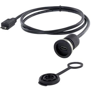 Encitech USB 2.0 Buchse Micro-B Chassisbuchse, Einbau M16 1310-1013-01 Inhalt: 1St.
