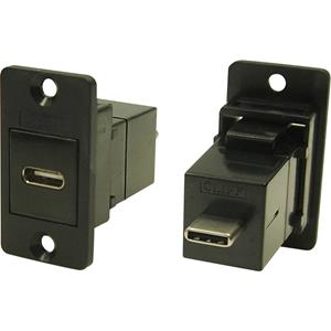 Cliff Adapter, Bus, inbouw USB-bus type C - USB-stekker type B CP30611  1 stuk(s)