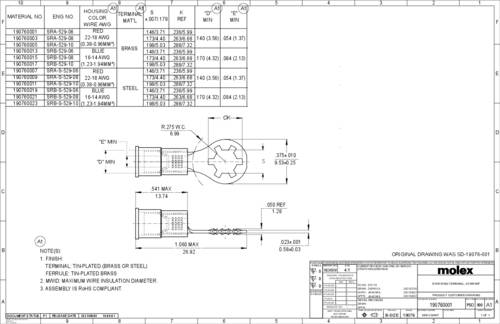 Molex 190760017 Ringkabelschuh