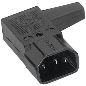 k&b K & B 42R041211 Kaltgeräte-Steckverbinder 42R Stecker, gewinkelt Gesamtpolzahl: 2 + PE 10A Schwarz
