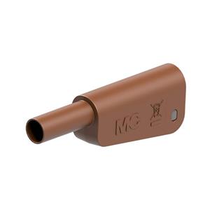 Stäubli SLM-4N-46 Sicherheits-Lamellenstecker Stecker Stift-Ø: 4mm Braun