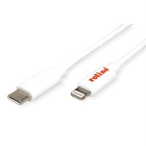 Roline USB-laadkabel USB-C stekker, Apple Lightning stekker 1 m Wit 11028335