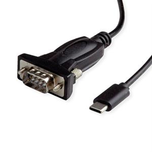 Value USB-C-kabel VGA-stekker 9-polig, USB-C stekker 1.8 m Zwart 12991162