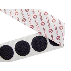 VELCRO E28801533011425 Klittenband punten Om vast te plakken Haakdeel (Ø) 15 mm Zwart 1300 stuk(s)