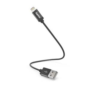 Hama USB-laadkabel USB 2.0 Apple Lightning stekker, USB-A stekker 0.2 m Zwart 00201578