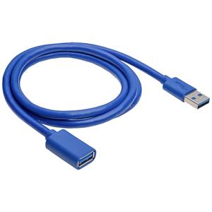 Akyga USB-kabel USB-A stekker, USB-A bus 1.0 m Zwart AK-USB-28