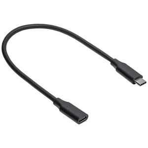 Akyga USB-kabel USB-C stekker, USB-C bus 30 cm Zwart AK-USB-32