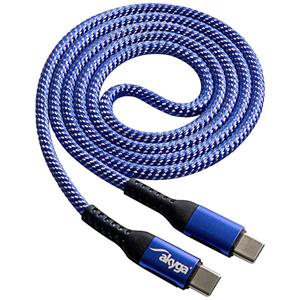 Akyga USB-Kabel USB-C Stecker, USB-C Stecker 1.0m Blau AK-USB-37