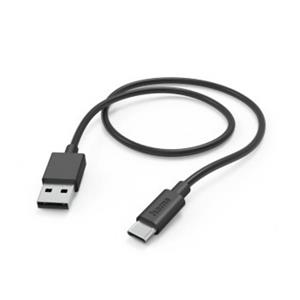 Hama USB-laadkabel USB 2.0 USB-A stekker, USB-C stekker 1 m Zwart 00201594