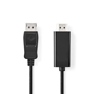 Nedis DisplayPort-Kabel | DisplayPort Male | HDMI© Connector | 4K@30Hz | Vernikkeld | 3.00 m | Rond | PV