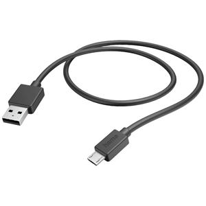 Hama USB-laadkabel USB 2.0 USB-A stekker, USB-micro-B stekker 1 m Zwart 00201584