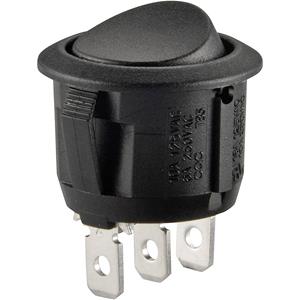 TRU COMPONENTS Tuimelschakelaar 250 V/AC 6 A 1x aan/aan R13-112C B/B/R vergrendeld 1 stuks