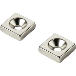 trucomponents TRU Components W25L25T3-M5 Permanent-Magnet Rechteckig (L x B x H) 25 x 25 x 3mm N35 Grenztemperatur