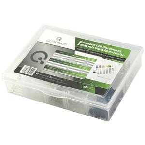 Quadrios LED-assortiment Rood, Groen, Geel, Blauw, Koud-wit, Warm-wit 20 mA 3.0 V