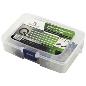 Quadrios LED-assortiment Rood, Groen, Geel, Blauw, Koud-wit 20 mA 2.0 V