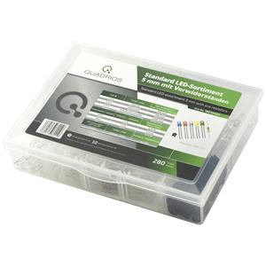 Quadrios LED-assortiment Rood, Groen, Geel, Blauw, Koud-wit, Warm-wit 20 mA 3.0 V