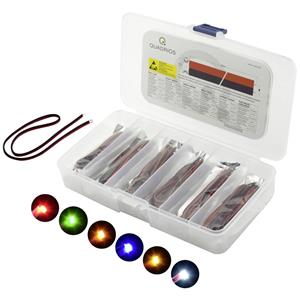 Quadrios LED-assortiment Rood, Groen, Geel, Blauw, Wit, Amber 20 mA 3.0 V