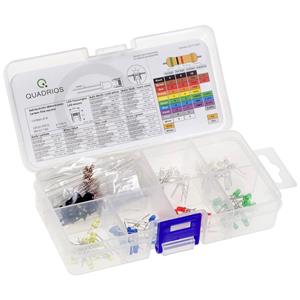 Quadrios LED-assortiment Rood, Groen, Geel, Blauw, Koud-wit, Warm-wit 20 mA 2 V, 3 V