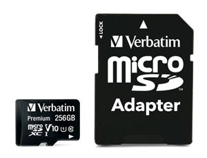 Verbatim MICRO SDXC PREMIUM 256GB CLASS 10 INC ADAPTER microSDXC-kaart 256 GB UHS-Class 1