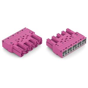 WAGO 770-295/080-000 Connector WINSTA MIDI Stekker, recht Totaal aantal polen: 5 25 A Pink 50 stuk(s)