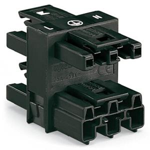 Wago 770-607 Connector WINSTA MIDI Stekker, recht Totaal aantal polen: 3 25 A Zwart 50 stuk(s)