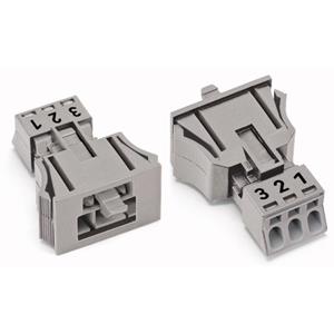 WAGO 890-773 Netz-Steckverbinder WINSTA MINI Stecker, gerade Gesamtpolzahl: 3 16A Hellgrün 50St.
