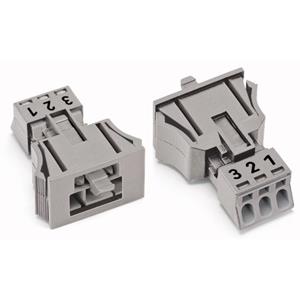 WAGO 890-793 Netz-Steckverbinder WINSTA MINI Stecker, gerade Gesamtpolzahl: 3 16A Pink 50St.