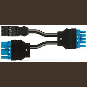 WAGO 771-5001/180-000 Netz-Verteiler Netz-Stecker - Netz-Buchse Gesamtpolzahl: 3, 5 Schwarz, Blau 0.