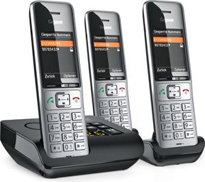 Gigaset COMFORT 500A Trio zilver-zwart DECT/AB