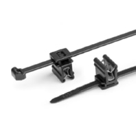 HellermannTyton 156-00948 T50ROSEC4A-PA66W-BK (100) Kabelbinder mit Clip 200mm 4.6mm Schwarz 100St.