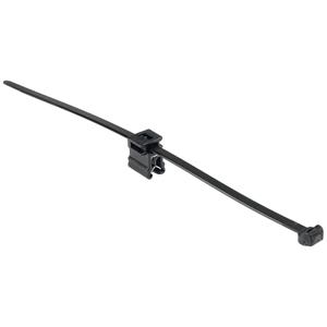 HellermannTyton 156-01153 T50ROSEC4B-PA66W-BK (100) Kabelbinder mit Clip 200mm 4.6mm Schwarz 100St.