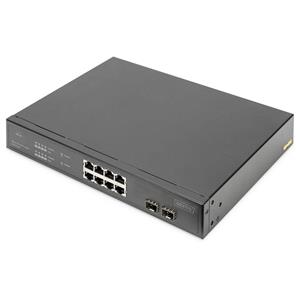 Digitus DN-95341-1 Netzwerk Switch 8 + 2 Port 1 GBit/s PoE-Funktion