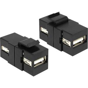 DeLOCK USB-A - USB-A | keystone module | n.v.t. | USB2.0 High Speed | 