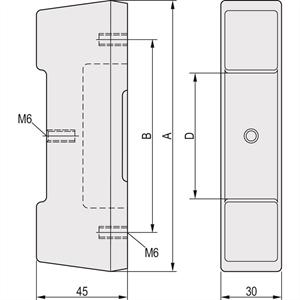 Schroff 20823668 Fuß 2St.